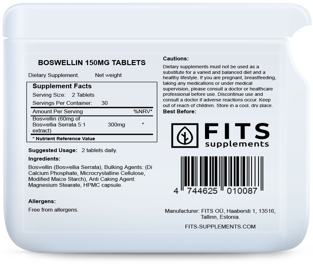 Boswellin 150mg 60 tablets