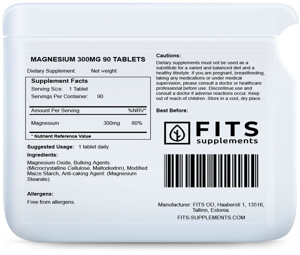 Magnesium 300mg 90 tablets