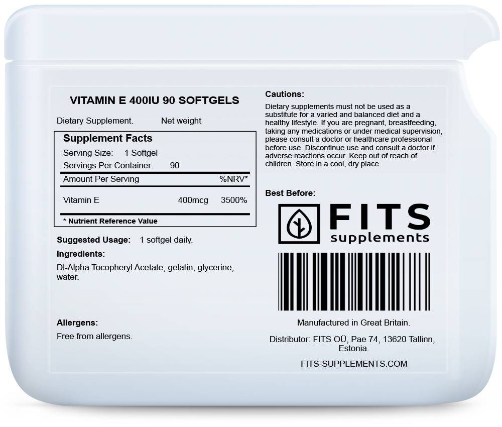 E-Vitamiin 420 mg (400IU) 90 kapslit