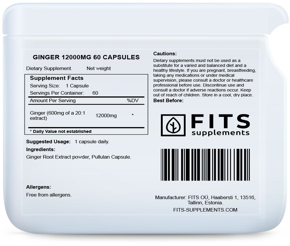 Ginger 12000mg 60 capsules