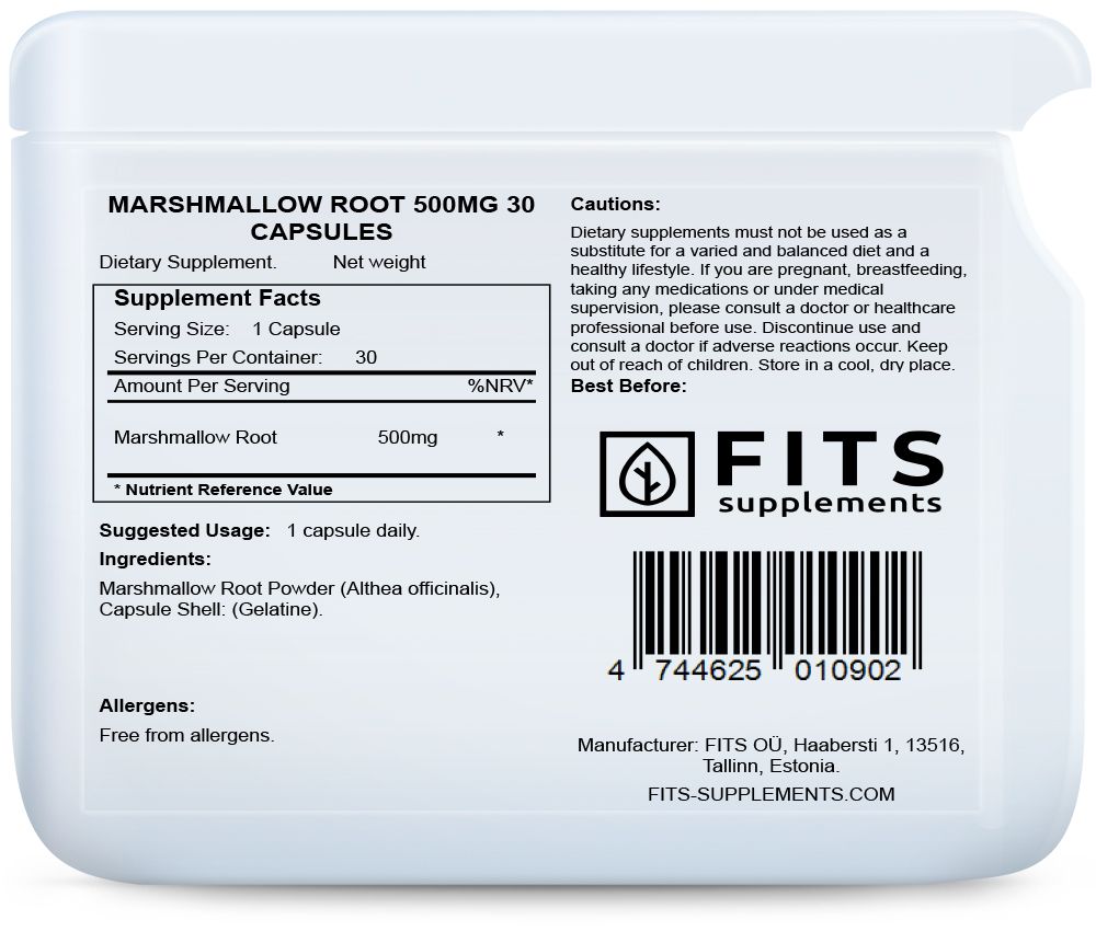 Marshmallow Root 500mg 30 capsules