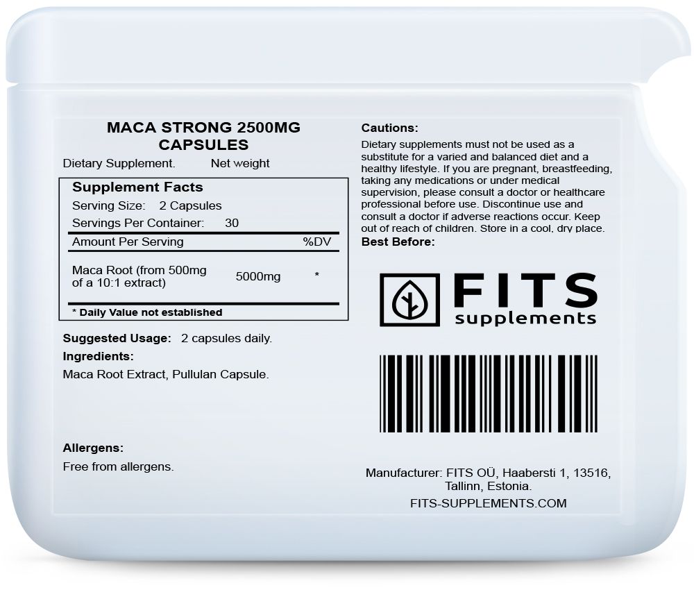 Maca Strong 2500mg 60 tablets