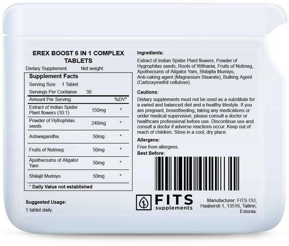 Erex Boost 6 in 1 Complex 30 tablets