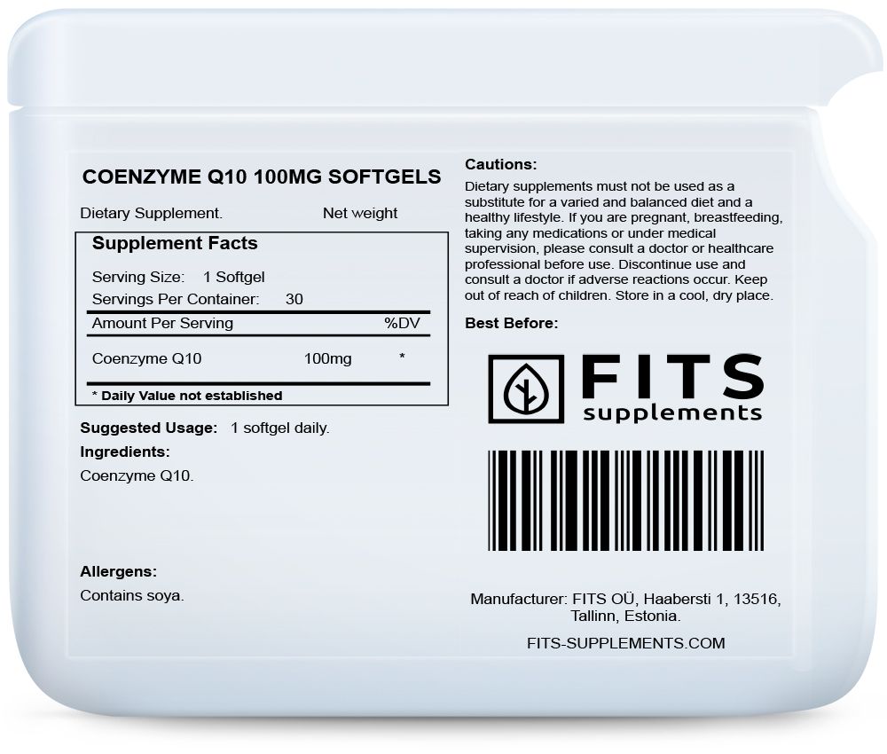 Coenzyme Q10 100mg 30 softgels