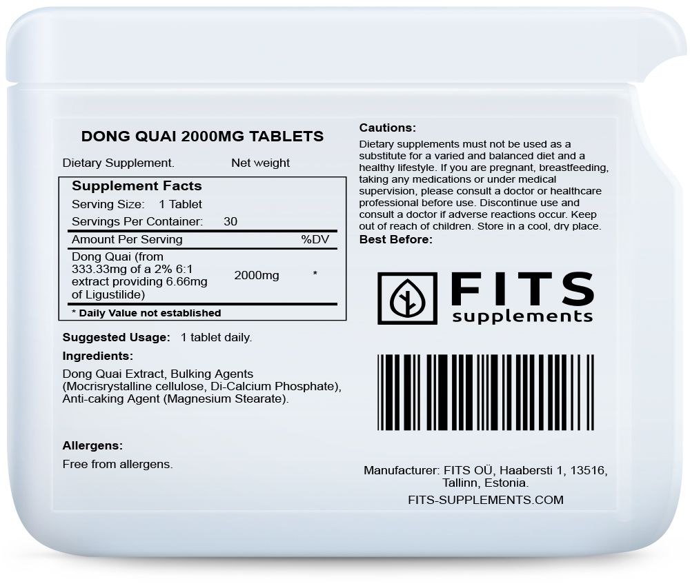 Dong Quai 2000mg 30 tablets