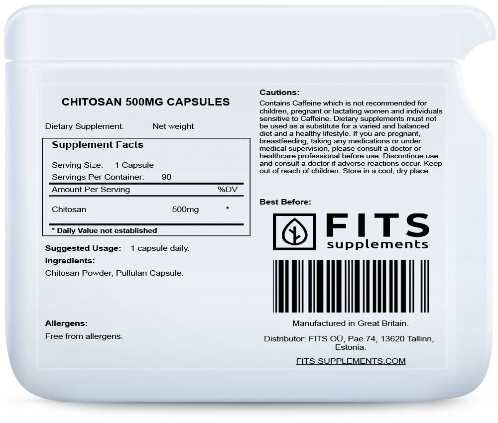 Chitosan 500mg 90 capsules