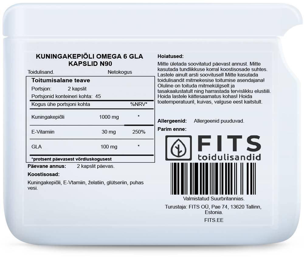 Evening Primrose Oil Omega 6 GLA 90 softgels