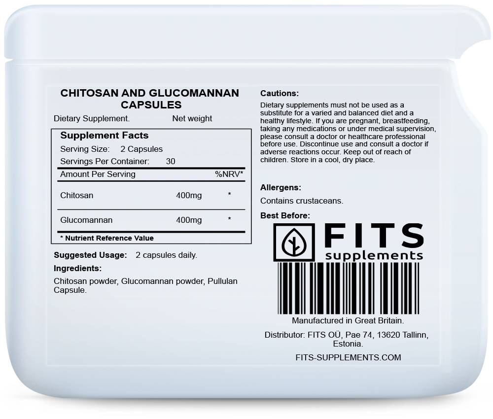 Chitosan and Glucomannan 60 capsules