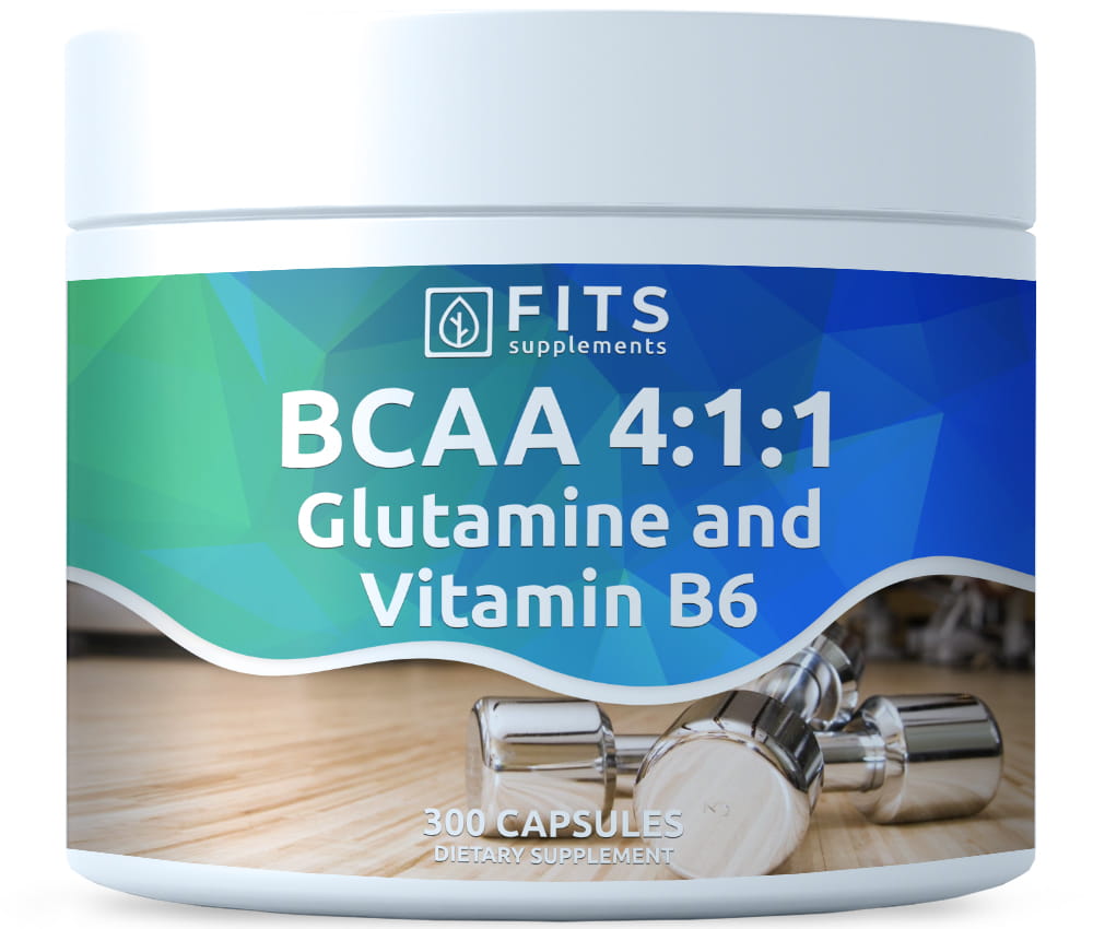 BCAA 4:1:1 with Glutamine and Vitamin B6 300 capsules