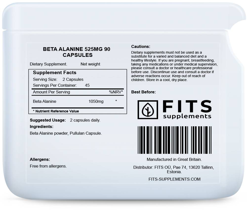 Beeta Alaniin 525 mg 90 kapslit