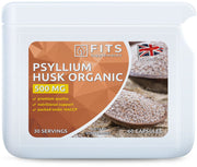 Psyllium Husk Organic 500mg capsules