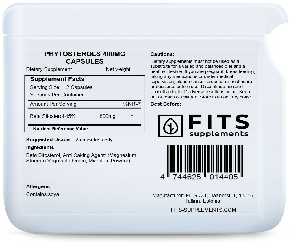 FITS Phytosterols 400mg 60 capsules