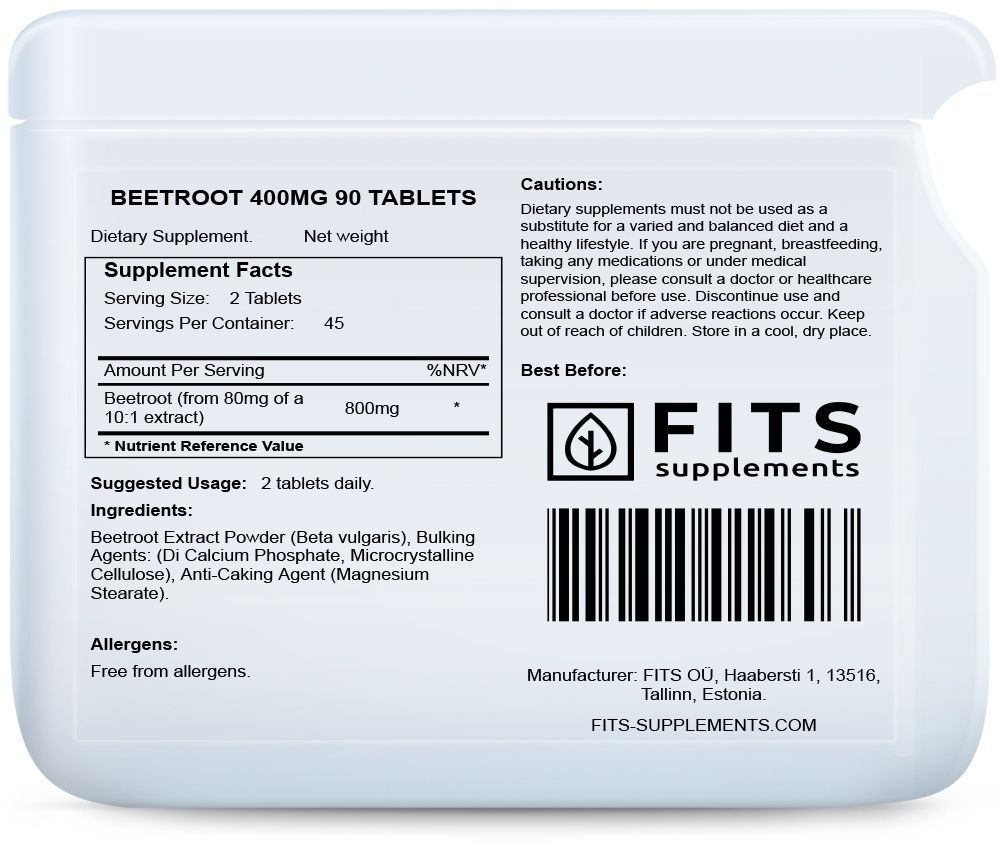Beetroot 400mg 90 tablets