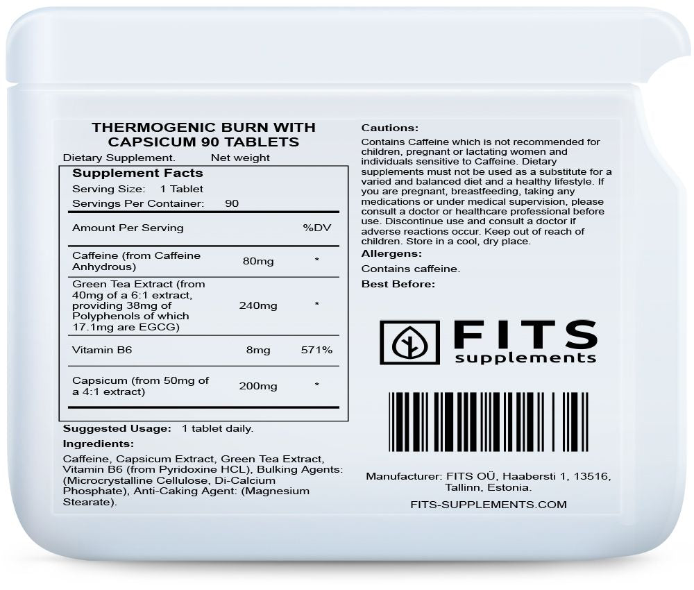 FITS Thermogenic Burn with Capsicum 90 tablets