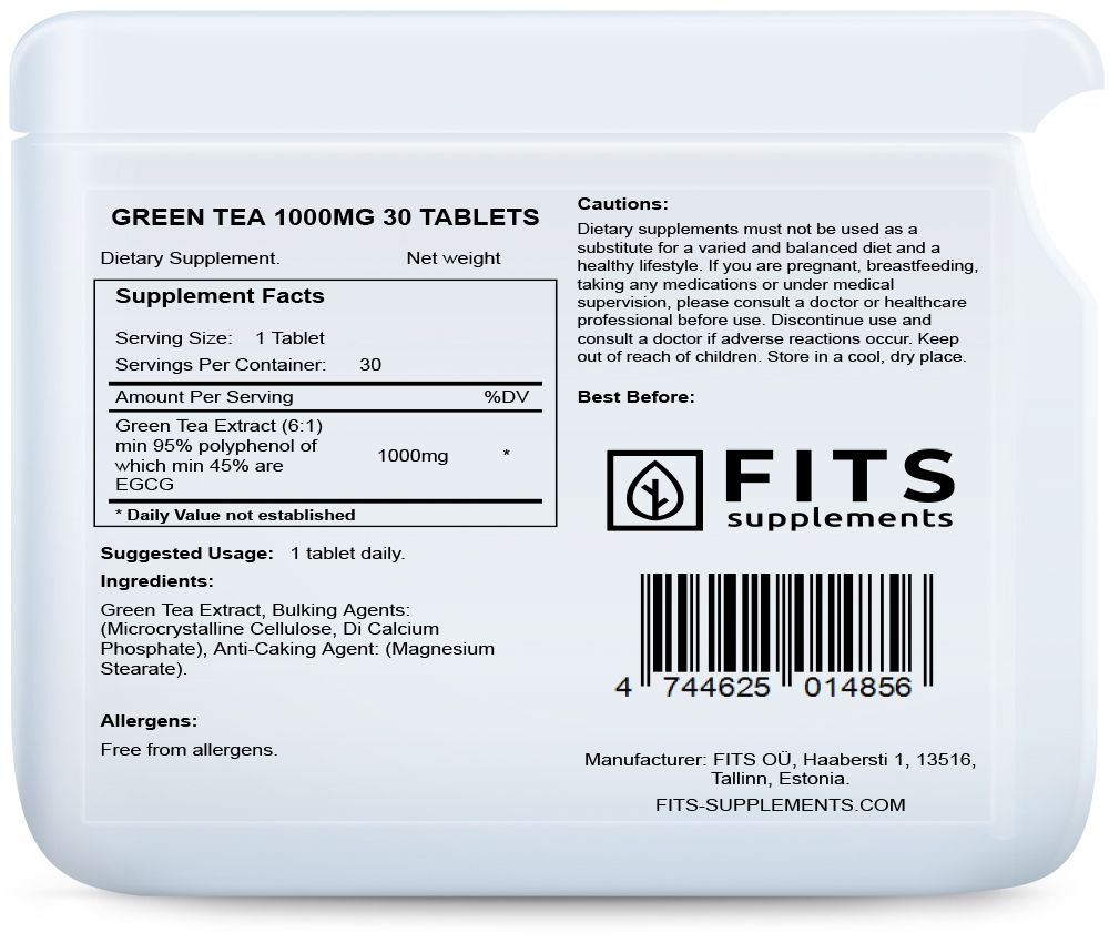 Green Tea 1000mg 30 tablets