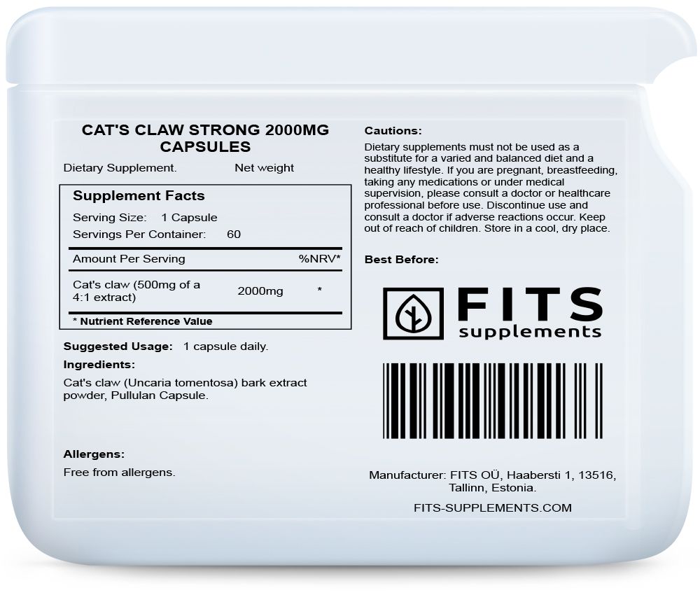 Cat's claw Strong 2000mg 60 capsules