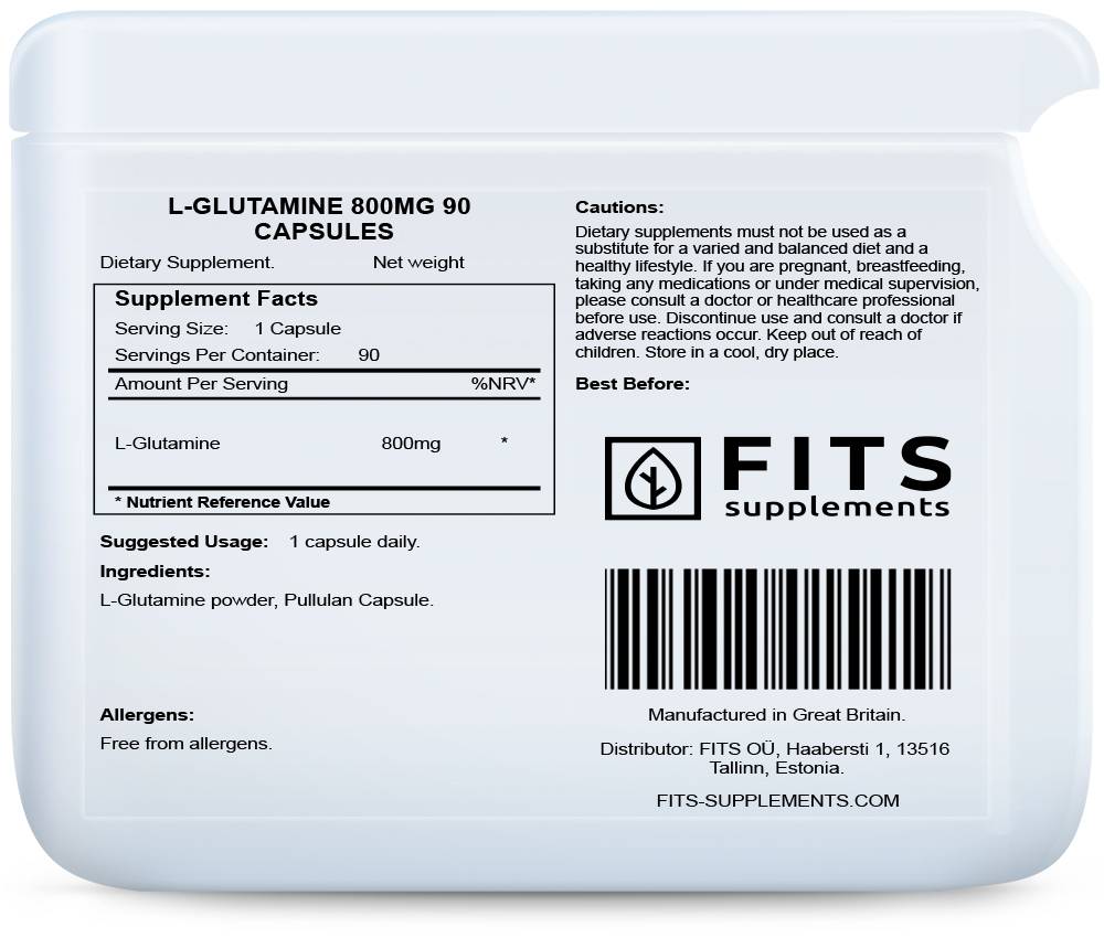 L-Glutaminas 800 mg kapsulės N90