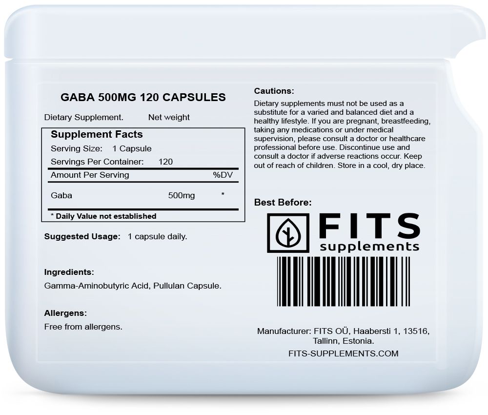 GABA 500mg 120 capsules