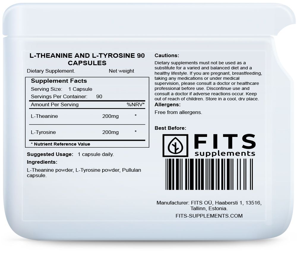 L-Theanine and L-Tyrosine 90 capsules