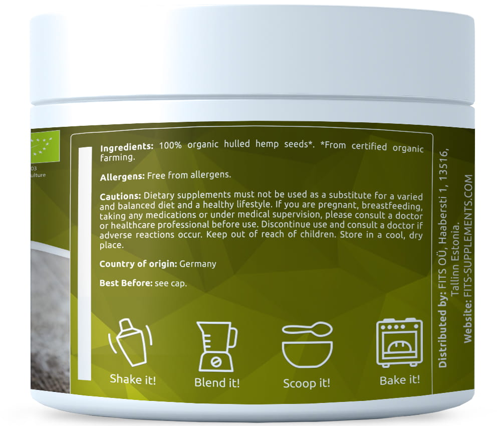 Organic Hulled Hemp Seeds 300g