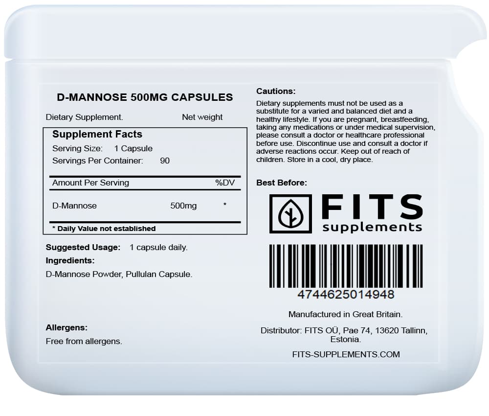 D-manozės 500mg kapsulės