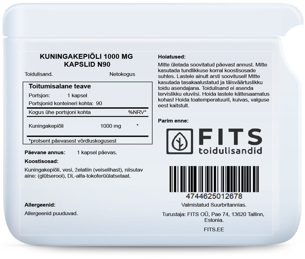Nakvišų aliejus 1000 mg minkštos kapsulės N90