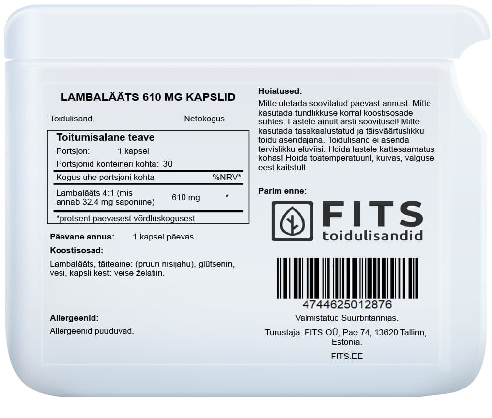 Vaistinė ožragė 610mg kapsulės