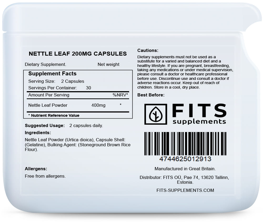 Nettle Leaf 200mg 60 capsules