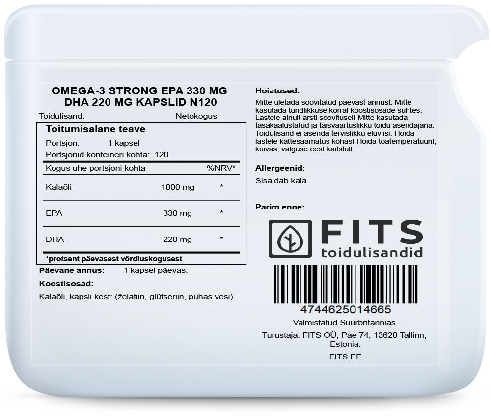 Omega-3 Strong 330 EPA and 220 DHA 120 softgels