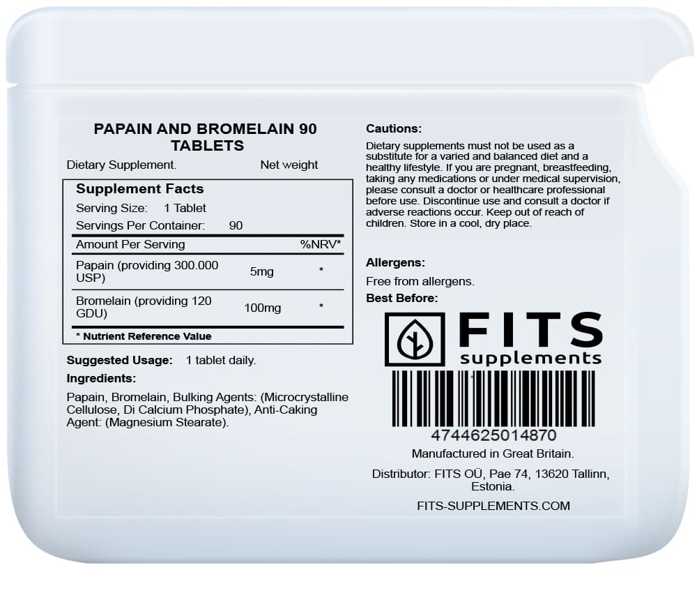 Papain und Bromelain 90 Tabletten