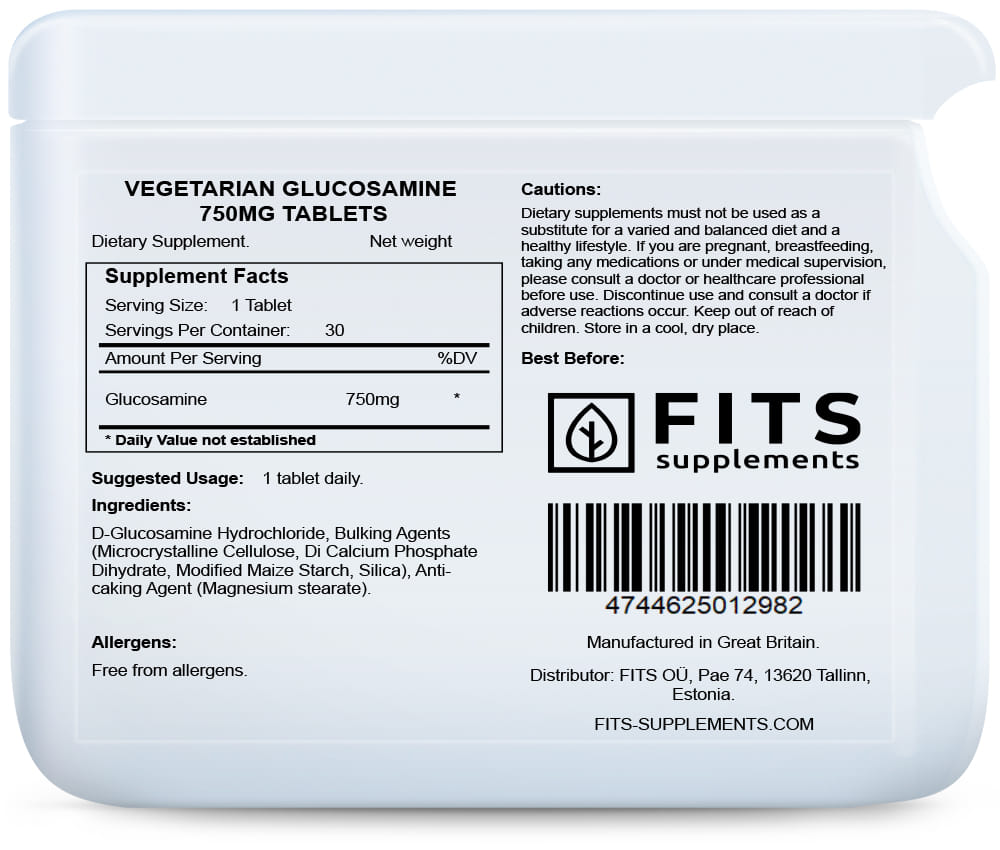 Vegetarian Glucosamine 750mg 30 tablets